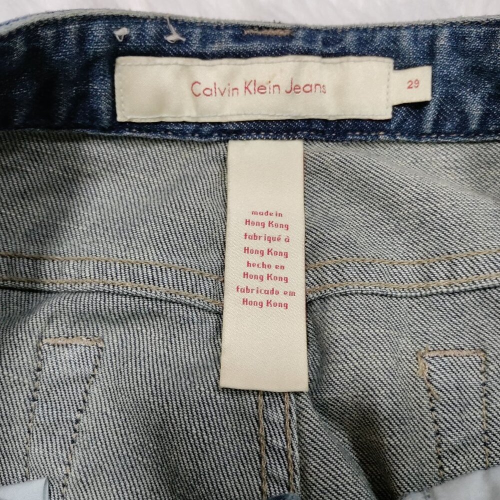 Calvin Klein Jeans Vintage Low Rise Classic 80s Capris Distressed Denim Size 29 - Picture 6 of 12